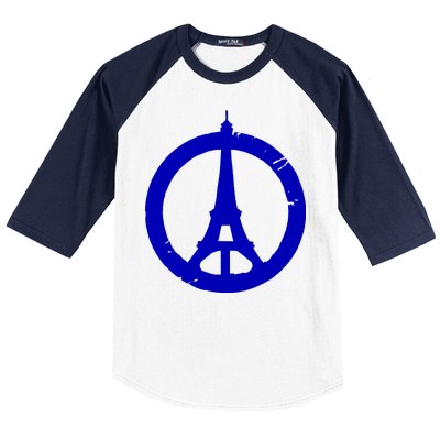 Support Paris Peace Sign Eiffel Tower Baseball Sleeve Shirt