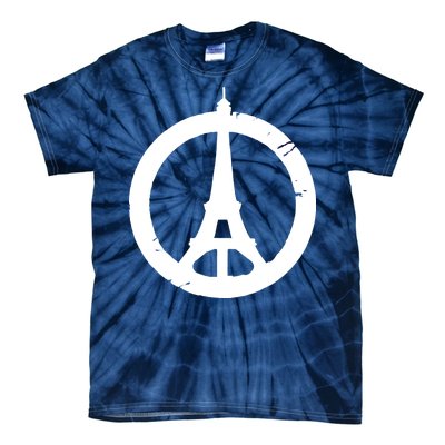 Support Paris Peace Sign Eiffel Tower Tie-Dye T-Shirt