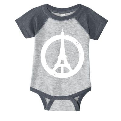 Support Paris Peace Sign Eiffel Tower Infant Baby Jersey Bodysuit