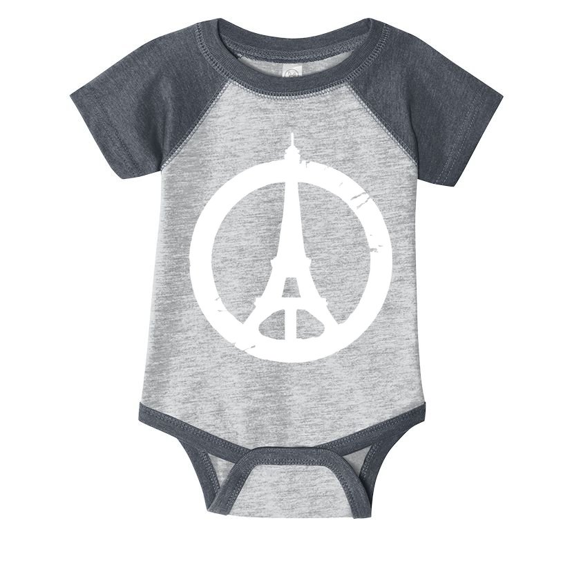 Support Paris Peace Sign Eiffel Tower Infant Baby Jersey Bodysuit