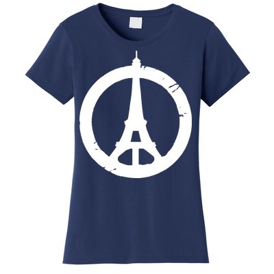 Support Paris Peace Sign Eiffel Tower Women's T-Shirt