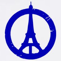 Support Paris Peace Sign Eiffel Tower Garment-Dyed Sweatshirt