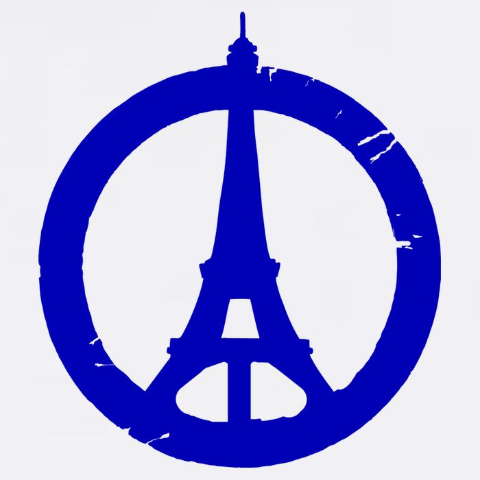 Support Paris Peace Sign Eiffel Tower Garment-Dyed Sweatshirt