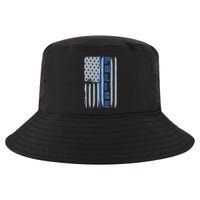 Support Police Blue Flag Cool Comfort Performance Bucket Hat