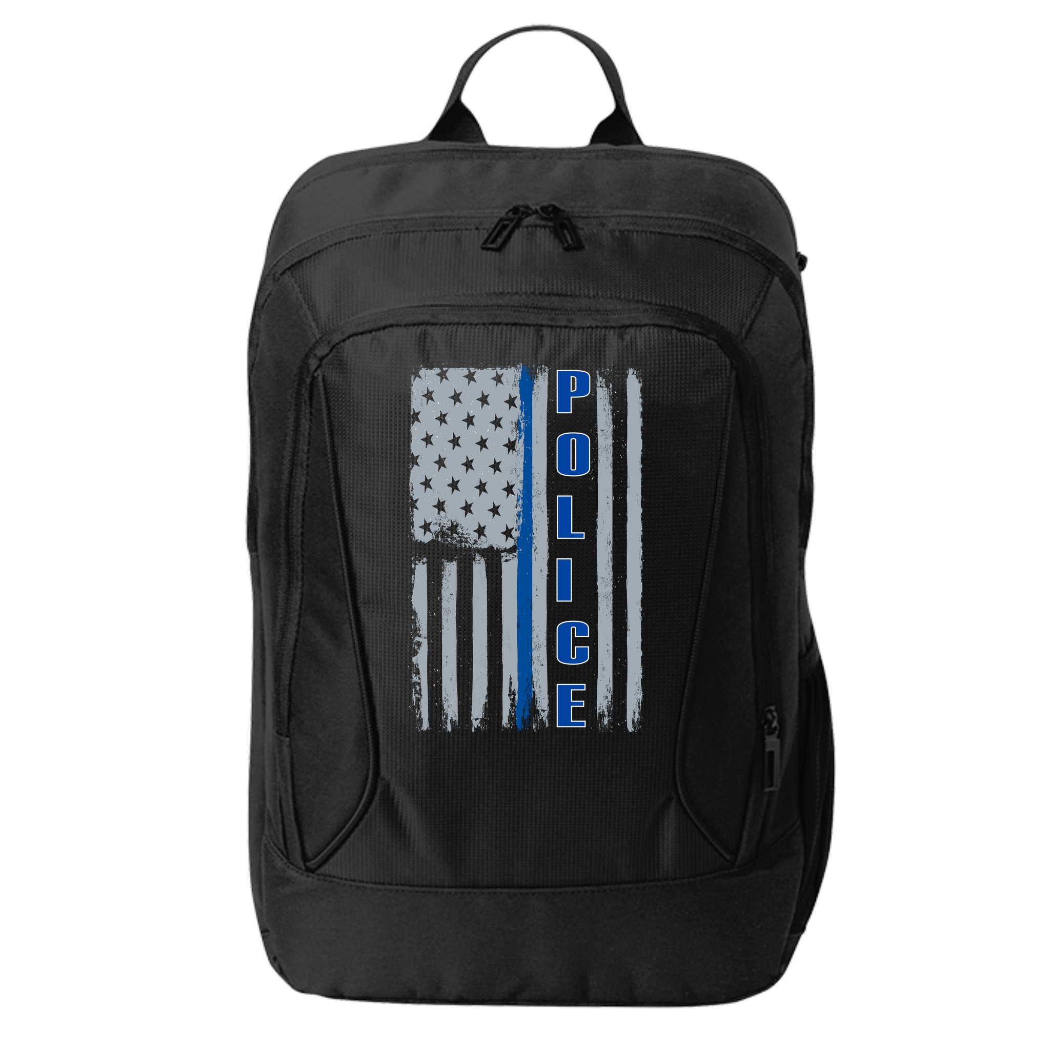 Support Police Blue Flag City Backpack