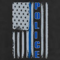 Support Police Blue Flag Adult Drive Performance Visor