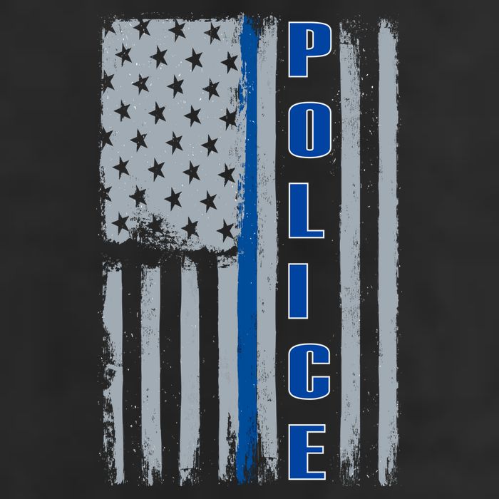 Support Police Blue Flag Adult Drive Performance Visor