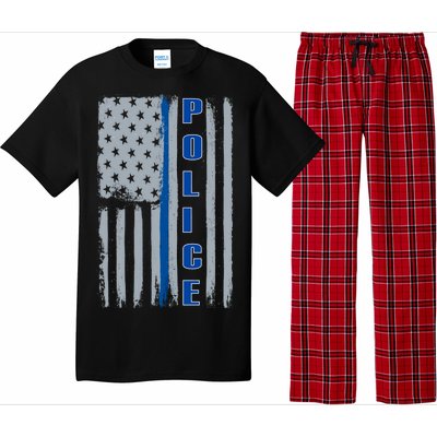 Support Police Blue Flag Pajama Set