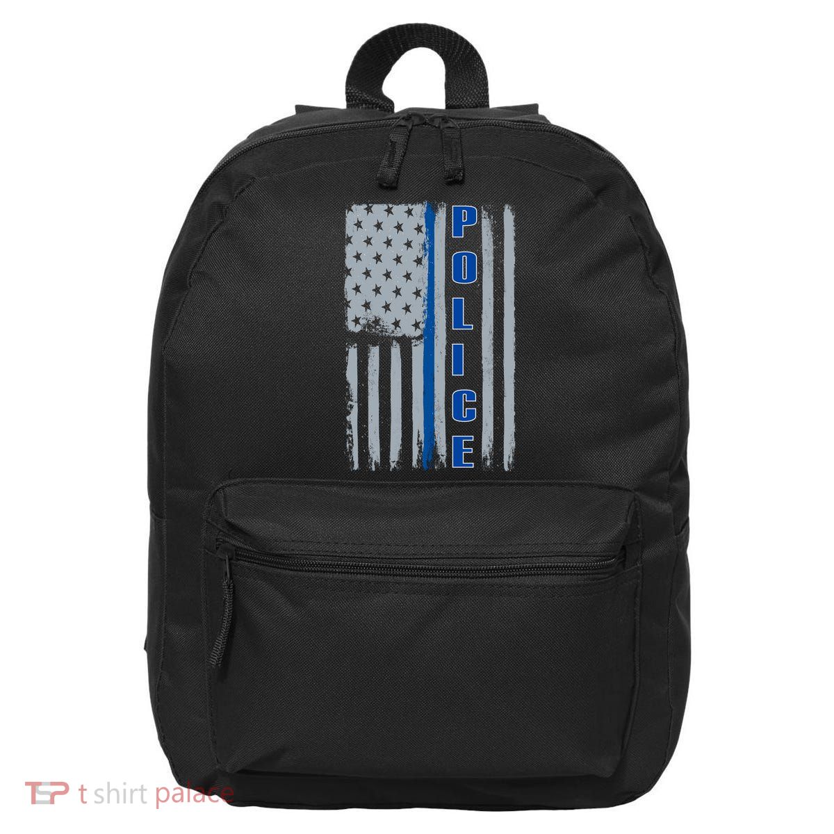 Support Police Blue Flag 16 in Basic Backpack