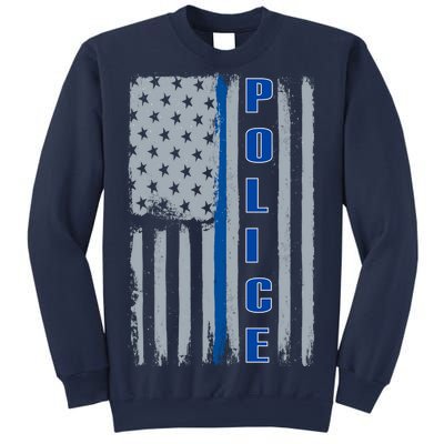 Support Police Blue Flag Sweatshirt