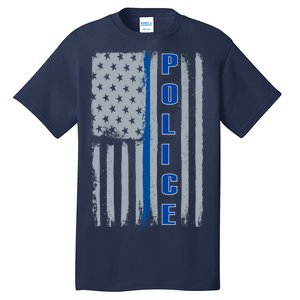 Support Police Blue Flag Tall T-Shirt