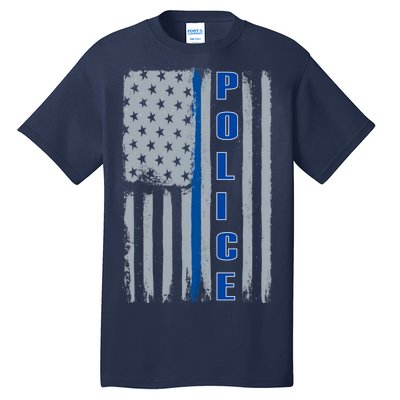 Support Police Blue Flag Tall T-Shirt