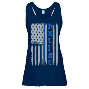 Support Police Blue Flag Ladies Essential Flowy Tank