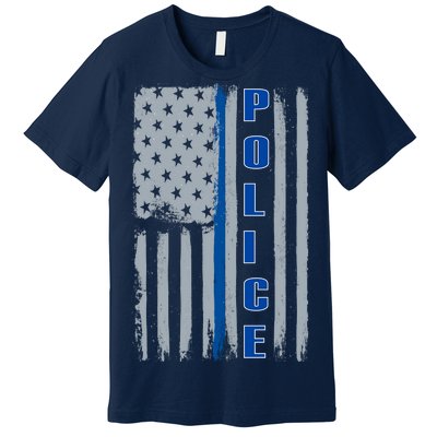 Support Police Blue Flag Premium T-Shirt