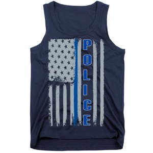 Support Police Blue Flag Tank Top