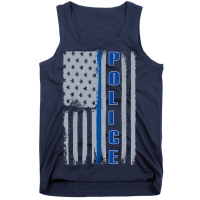 Support Police Blue Flag Tank Top