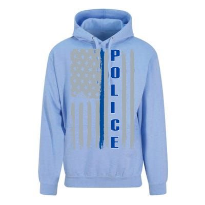 Support Police Blue Flag Unisex Surf Hoodie