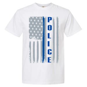 Support Police Blue Flag Garment-Dyed Heavyweight T-Shirt