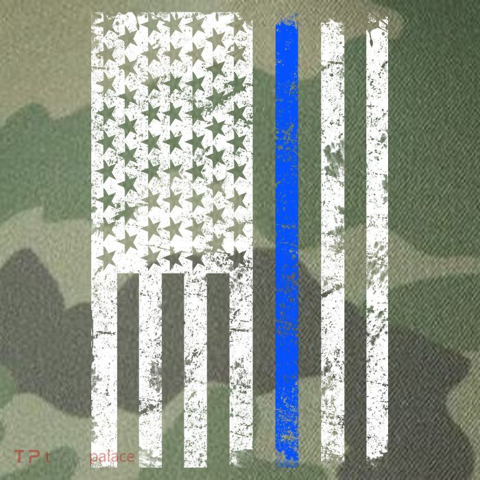 Support Police Blue Thin Line American Flag Legacy Tie Dye Trucker Hat