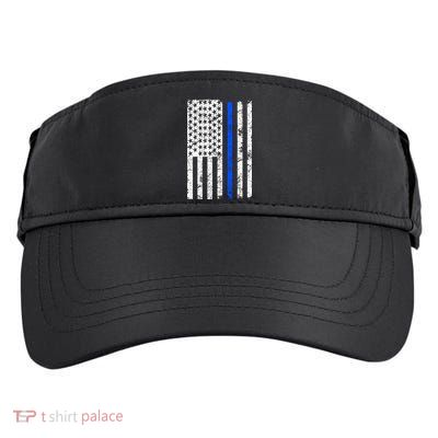 Support Police Blue Thin Line American Flag Adult Drive Performance Visor