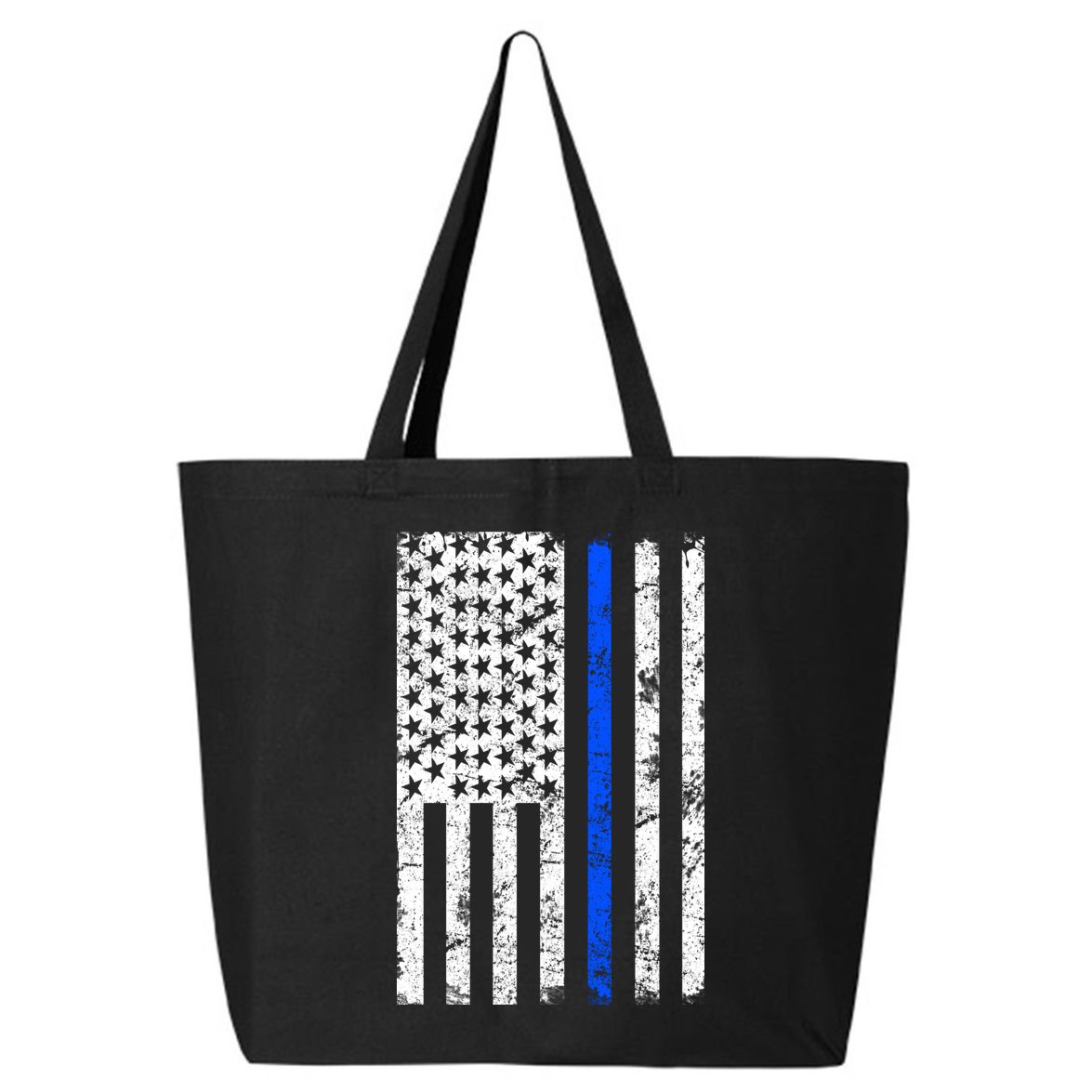 Support Police Blue Thin Line American Flag 25L Jumbo Tote