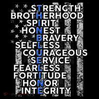 Support Police Thin Blue Line Distressed Flag Tall T-Shirt