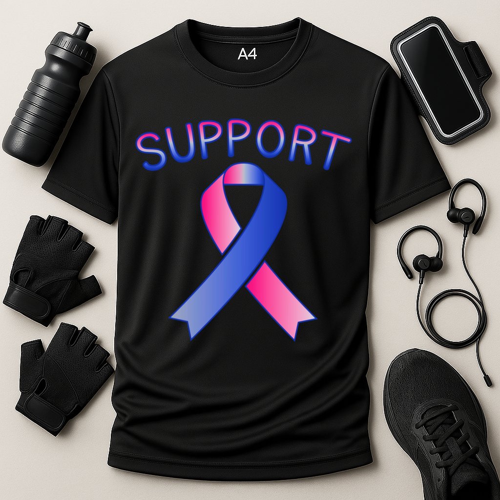 Support Ribbon Cancer Awareness Performance Shirt