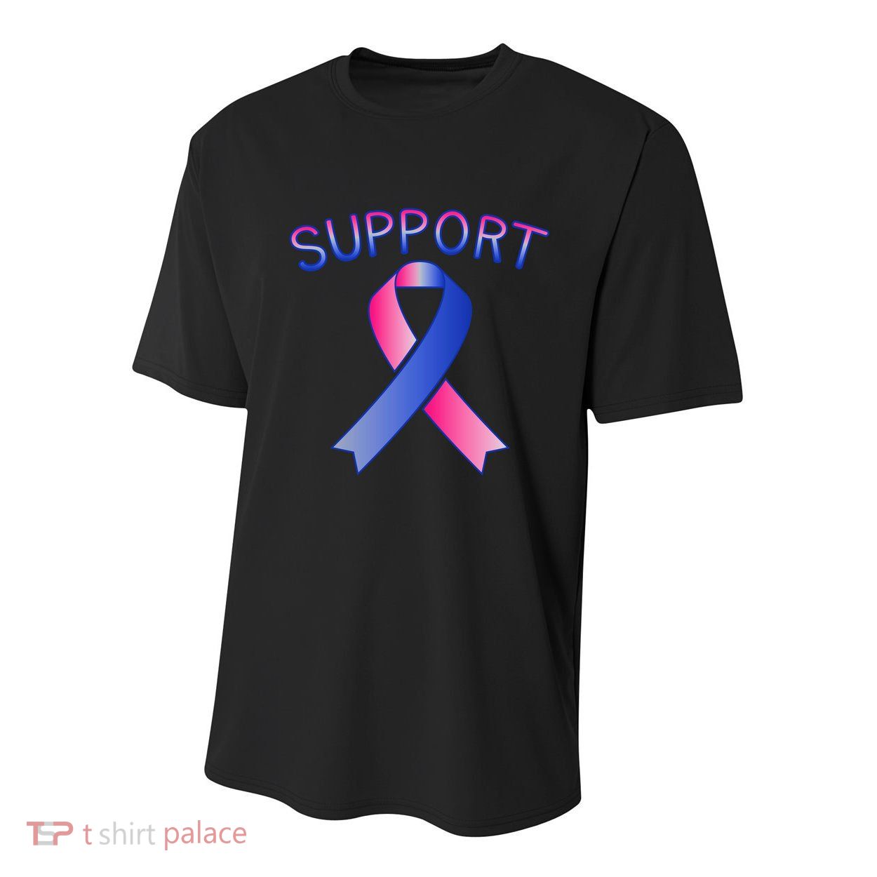 Support Ribbon Cancer Awareness Youth Performance Sprint T-Shirt