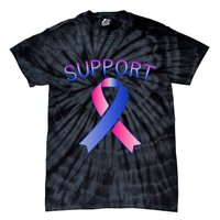 Support Ribbon Cancer Awareness Tie-Dye T-Shirt