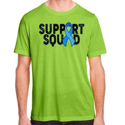 Support Squad Colon Cancer Awareness Blue Ribbon Adult ChromaSoft Performance T-Shirt