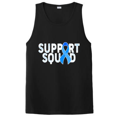 Support Squad Colon Cancer Awareness Blue Ribbon PosiCharge Competitor Tank