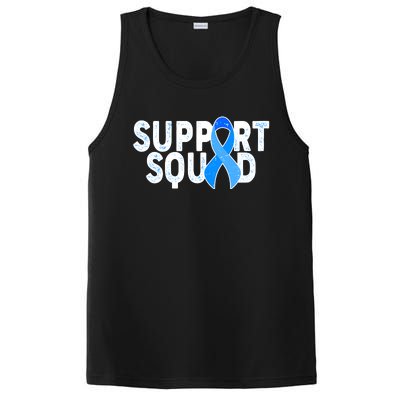 Support Squad Colon Cancer Awareness Blue Ribbon PosiCharge Competitor Tank