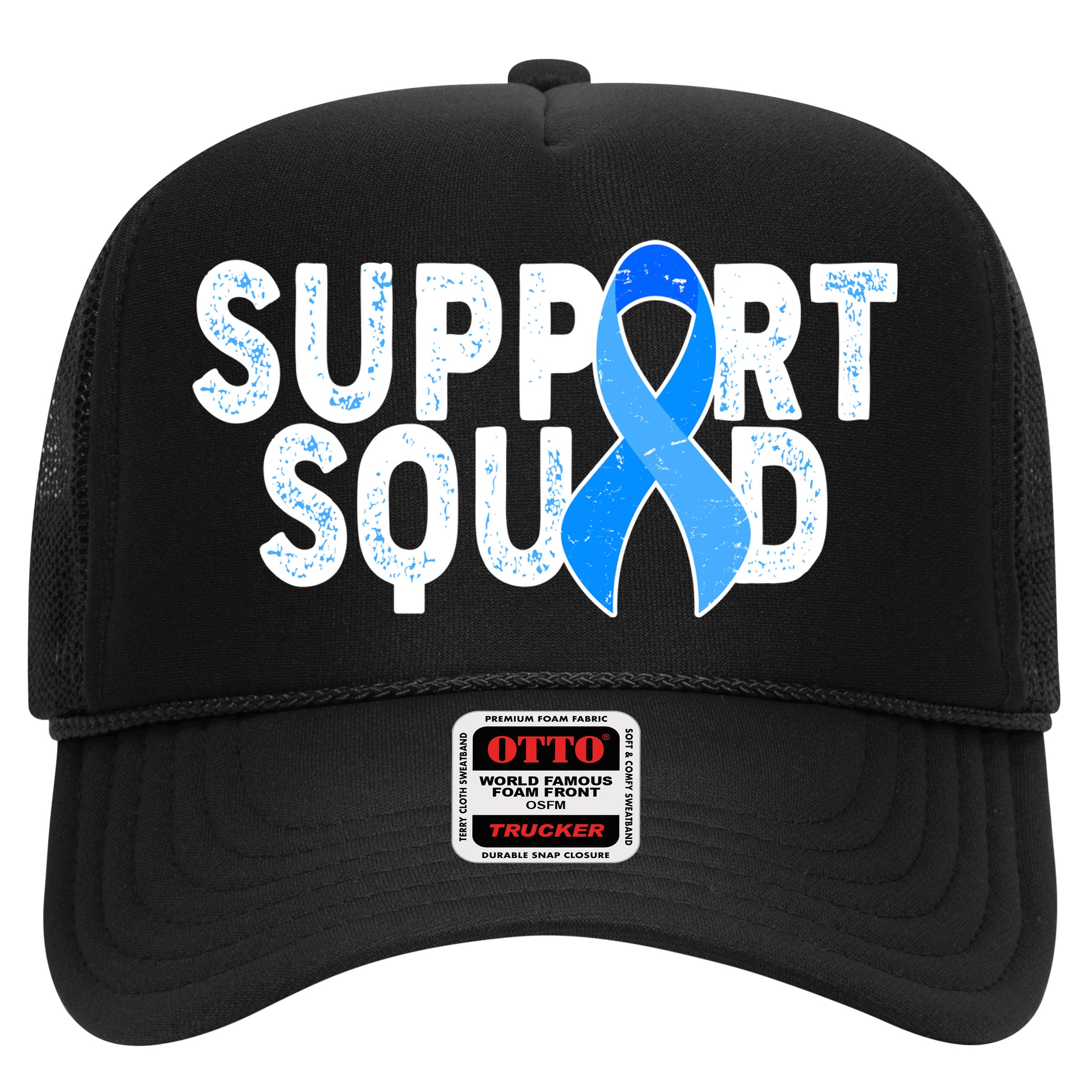 Support Squad Colon Cancer Awareness Blue Ribbon Hat