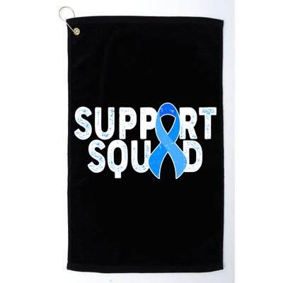 Support Squad Colon Cancer Awareness Blue Ribbon Golf Towel