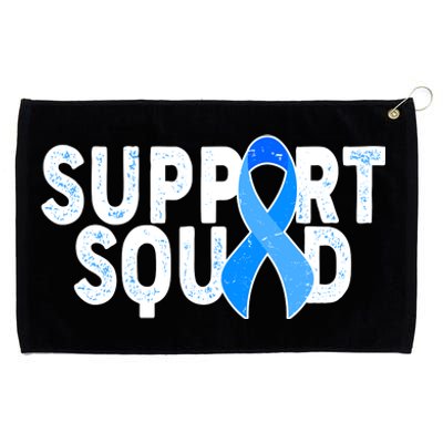 Support Squad Colon Cancer Awareness Blue Ribbon Grommeted Golf Towel