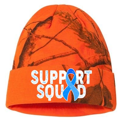 Support Squad Colon Cancer Awareness Blue Ribbon Kati Licensed 12" Camo Beanie