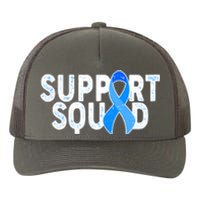 Support Squad Colon Cancer Awareness Blue Ribbon Yupoong Adult 5-Panel Trucker Hat