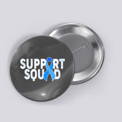 Support Squad Colon Cancer Awareness Blue Ribbon Button