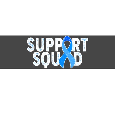 Support Squad Colon Cancer Awareness Blue Ribbon Bumper Sticker