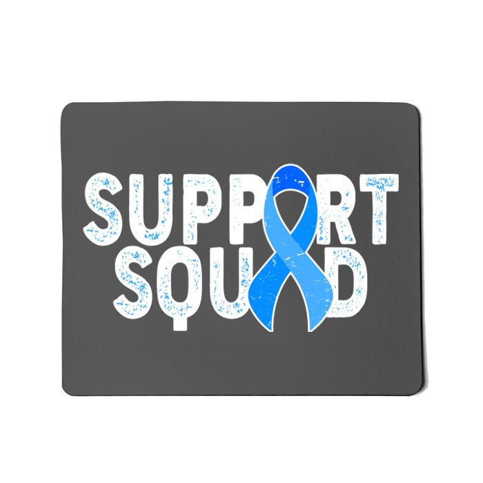 Support Squad Colon Cancer Awareness Blue Ribbon Mousepad