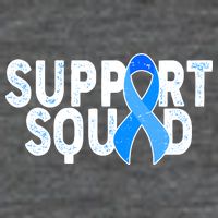 Support Squad Colon Cancer Awareness Blue Ribbon Premium T-Shirt