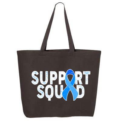 Support Squad Colon Cancer Awareness Blue Ribbon 25L Jumbo Tote