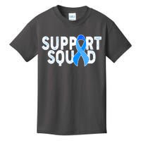 Support Squad Colon Cancer Awareness Blue Ribbon Kids T-Shirt