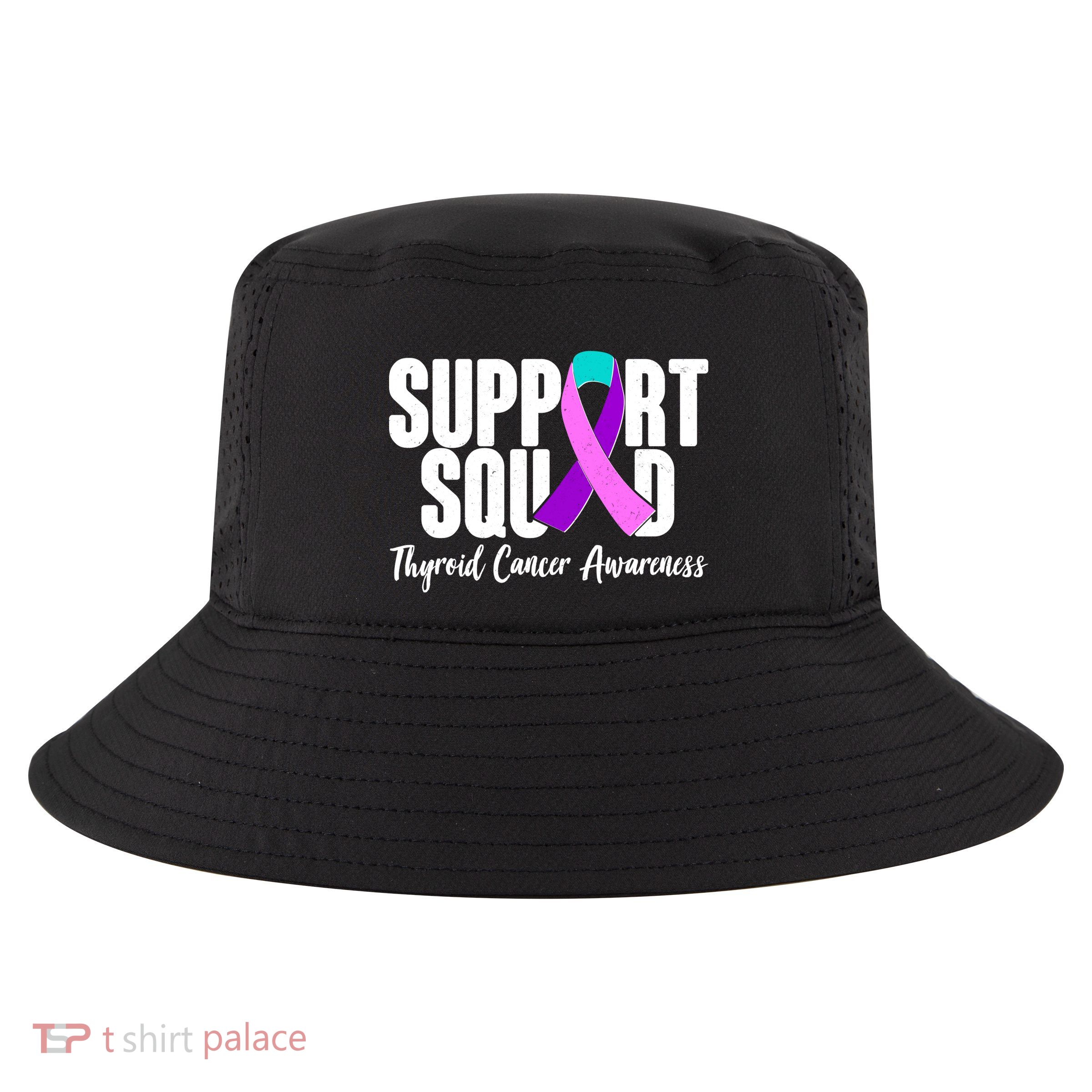 Support Squad Thyroid Cancer Awareness Cool Comfort Performance Bucket Hat