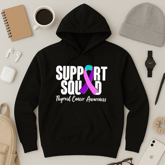 Support Squad Thyroid Cancer Awareness Hoodie