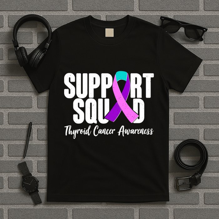 Support Squad Thyroid Cancer Awareness T-Shirt