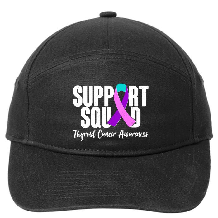 Support Squad Thyroid Cancer Awareness 7-Panel Snapback Hat