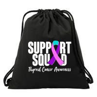 Support Squad Thyroid Cancer Awareness Drawstring Bag