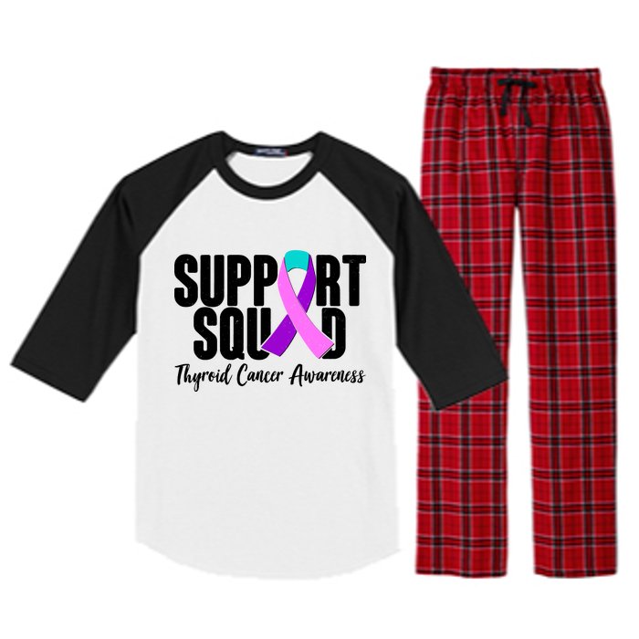 Support Squad Thyroid Cancer Awareness Raglan Sleeve Pajama Set