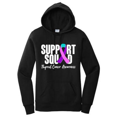 Support Squad Thyroid Cancer Awareness Women's Pullover Hoodie